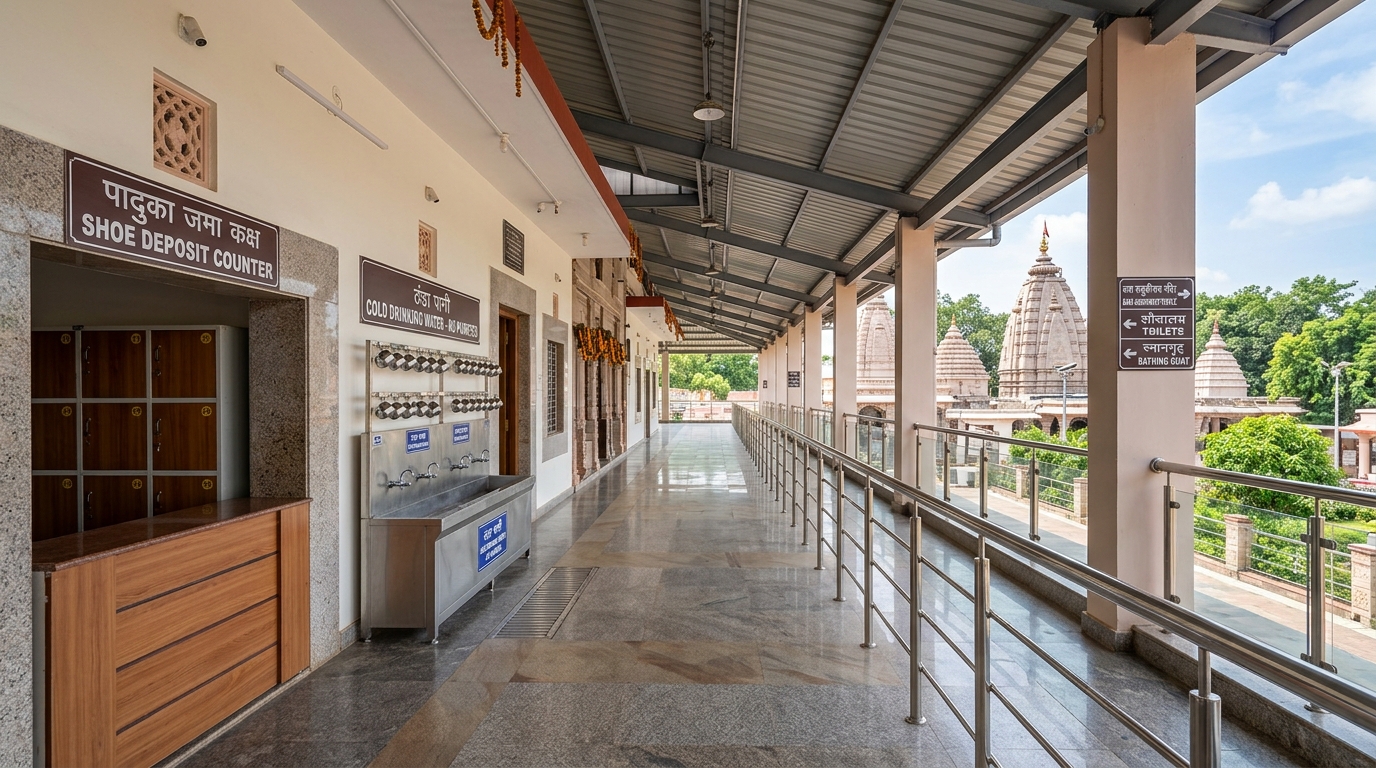तीर्थ सुविधाएं एवं शिवगंगा घाट व्यवस्था • Devotee Facilities, Shivganga Ghats & Amenities