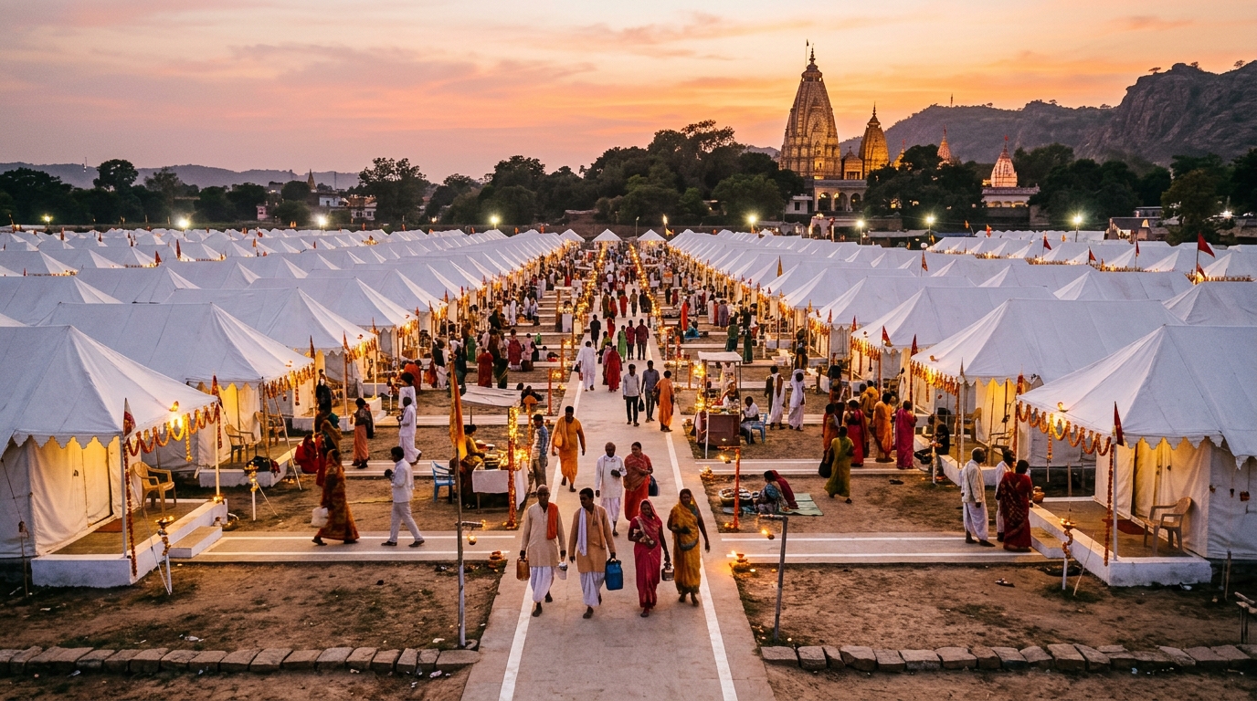आवास व्यवस्था, धर्मशालाएं एवं टेंट सिटी • Pilgrim Lodging & Dharamshalas
